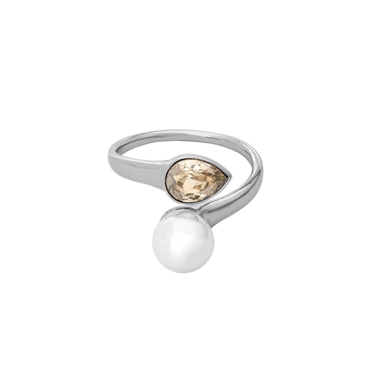 Ella pearl ring - Ivory (silver)