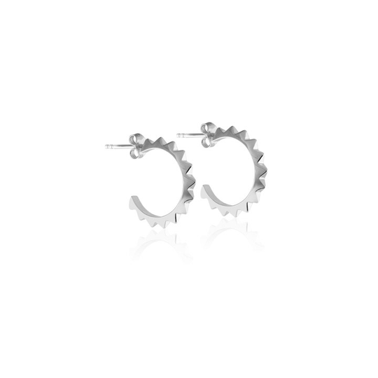 Pyramid Hoops örhänge S (silver)
