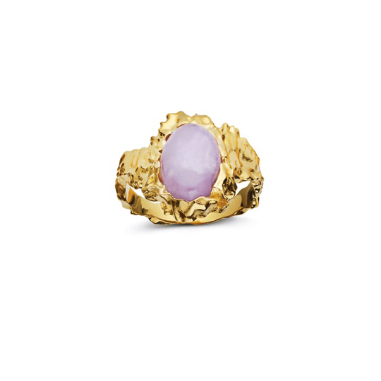 Goddess ring Kunzit (guld)