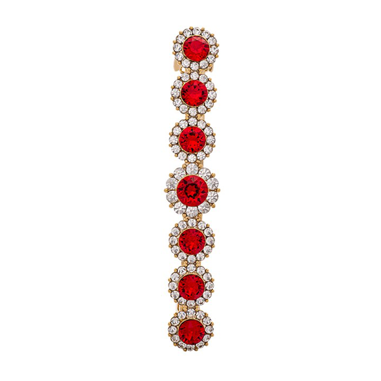 Sienna hårspänne - Scarlett red (guld)
