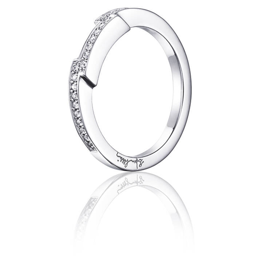 Deco Thin Ring Vitguld