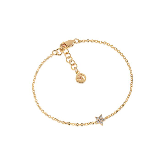MIRA armband vita Zirkoner (guld)