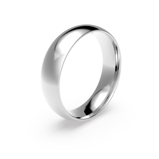 Förlovningsring i platina 6mm, 52