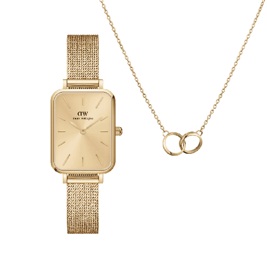Daniel Wellington DW Quadro Unitone + Elan Unity 20x26mm Gold