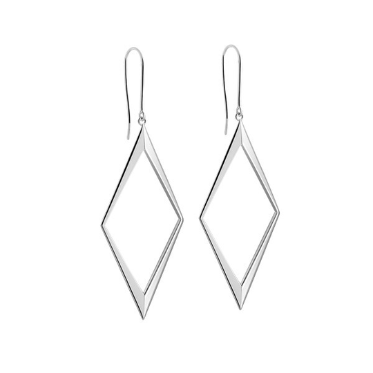 Rhomb Örhänge silver