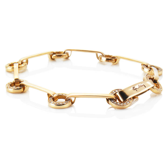 Ring Chain & Stars Armband Guld