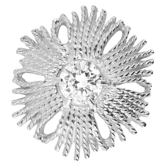 Gatsby big stone ring Silver 16/18