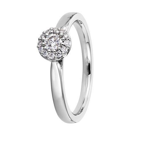 Diamantring i platina, 18.5