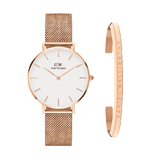 Daniel Wellington DW Petite Melrose + Bracelet 32mm Roséguld