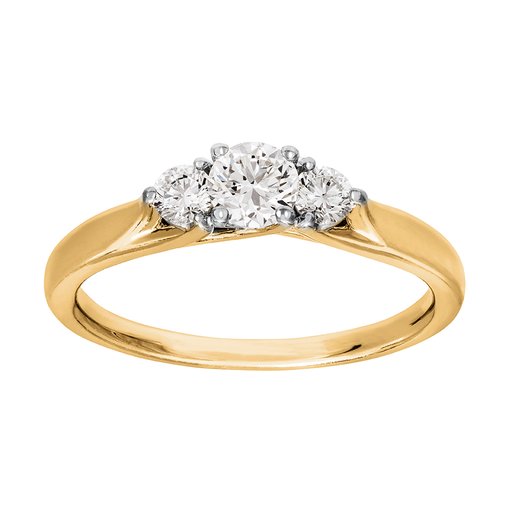 Diamantring i 18K guld, 19.0