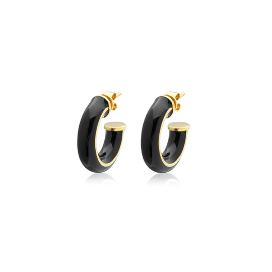 Enamel chunky hoops (gold)