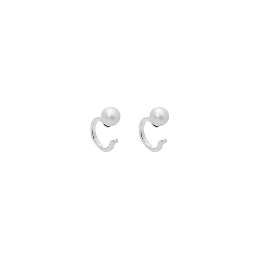 Kennedy pearl cuff örhänge - Dove grey