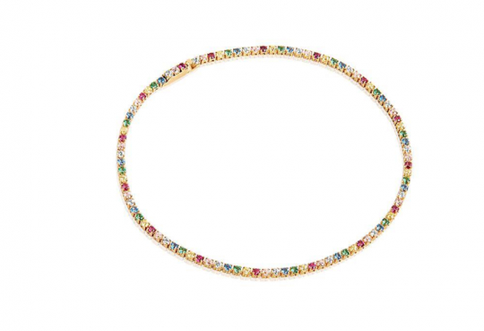 ELLERA armband mångfärgade Zirkoner (guld)