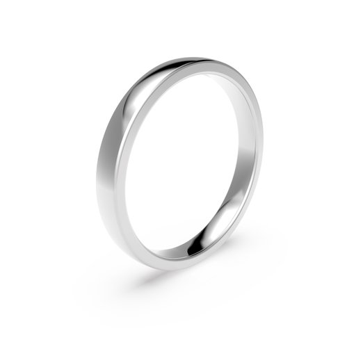 Förlovningsring i platina 3mm, 63